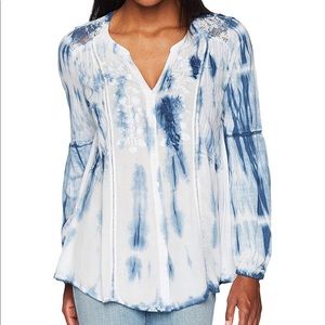 Vintage America Blues Embroidered Tie Dye